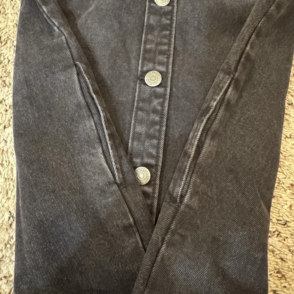 Old Navy Studded Black Denim Button Up‎ Dress Girls 10 NEW